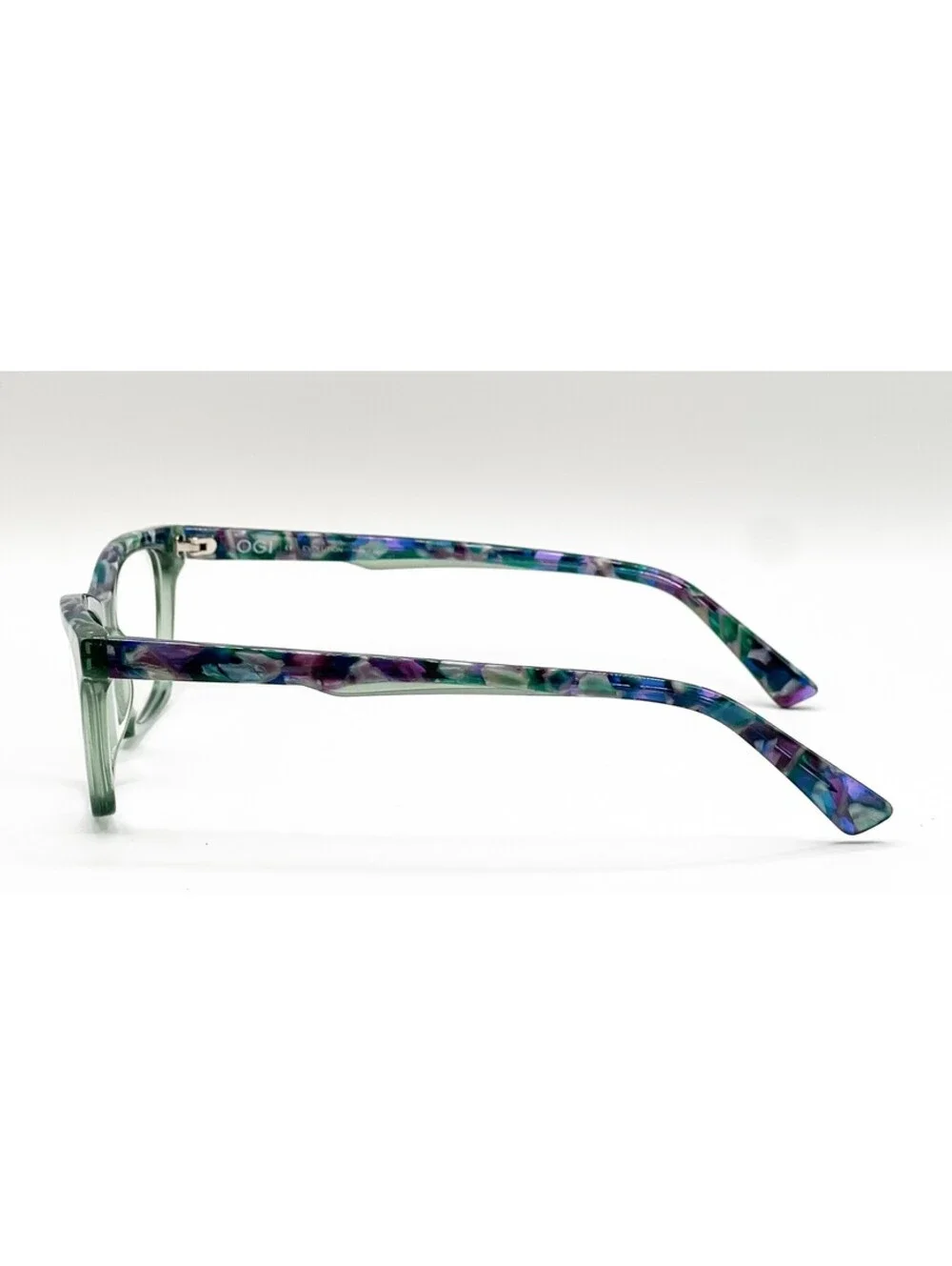 Ogi 9244 2216 Green Blue Marble Full Rim Authentic Eyeglass Frames 51-17-140